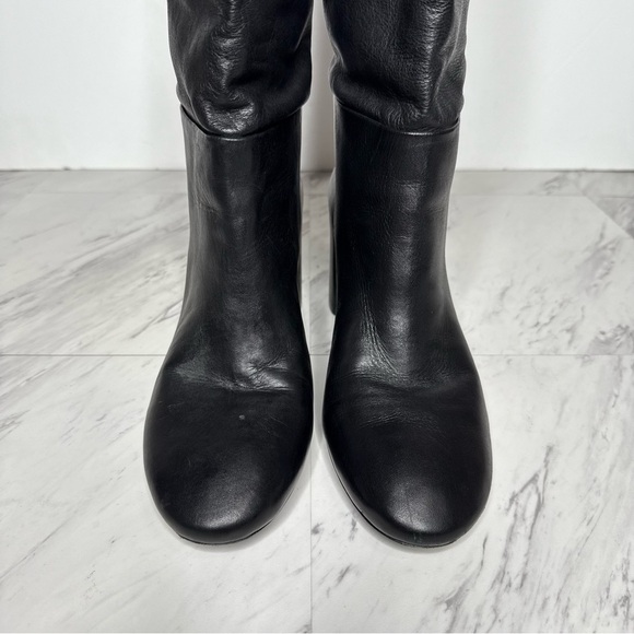 Tory Burch Black Leather Heeled Tall Boot 10 1/2 M - Picture 11 of 16